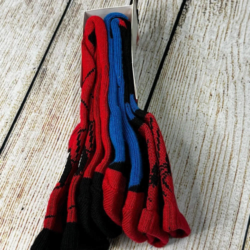 NWT Marvel Athletic Socks Spider Man 2 Pair Youth M/L